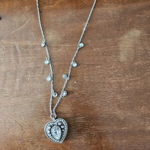Brighton Heart Pendant Necklace with Clear Crystal Accents - Women Jewelry